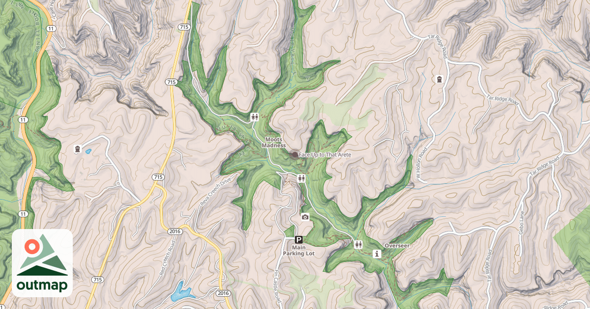 Map of Face Up to That Arete