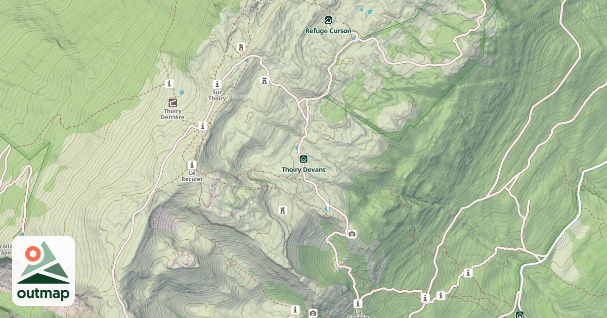 Map of Thoiry Devant