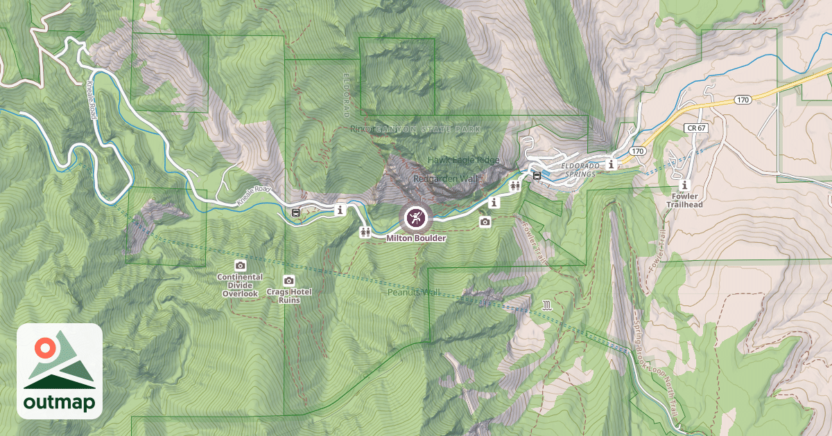 Map of Milton Boulder