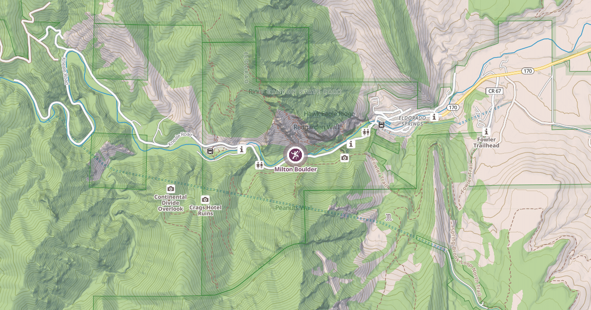 Map preview of Milton Boulder