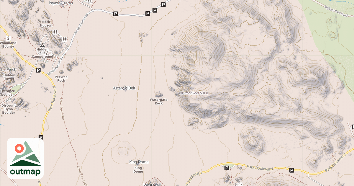 Map of 80 Proof Roof
