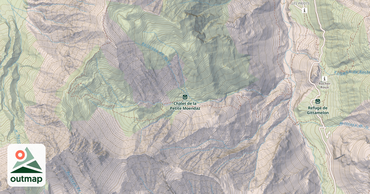 Map of Chalet de la Petite Moendaz
