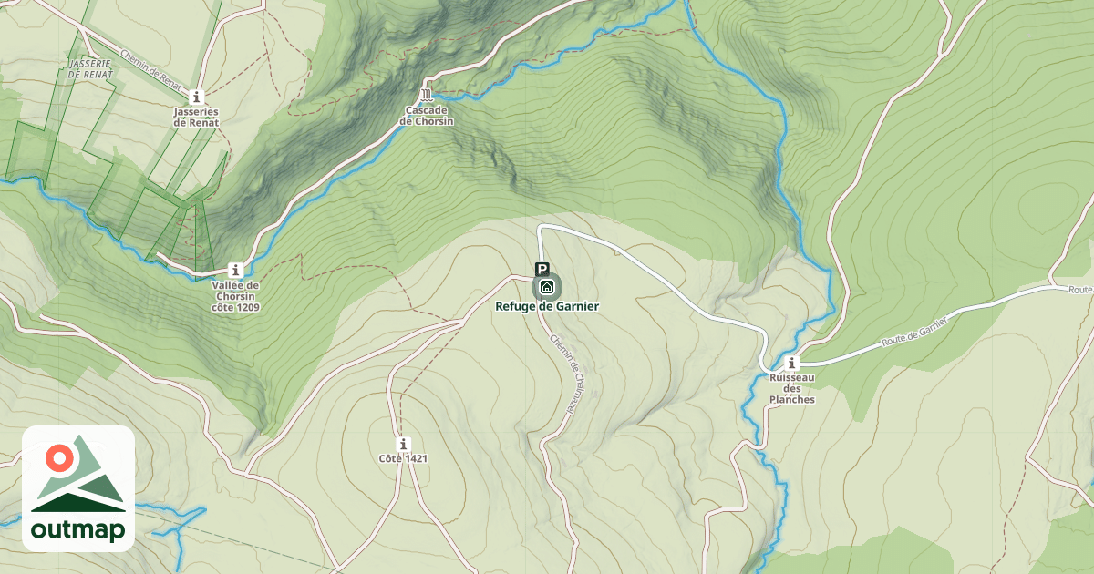 Map of Refuge de Garnier