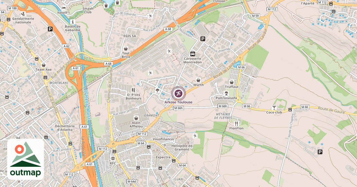 Map of Arkose Toulouse