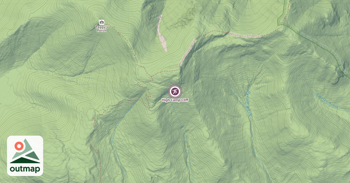 Map of High Camp Cliff