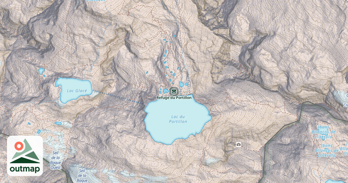 Map of Refuge du Portillon