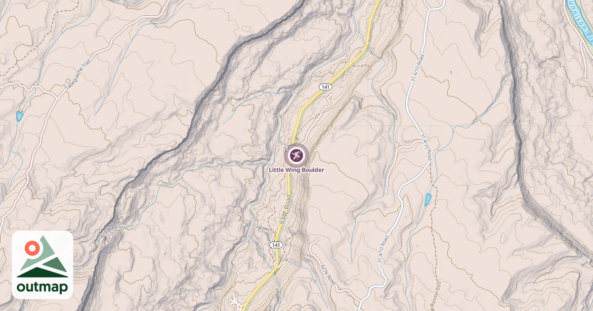 Map of Little Wing Boulder