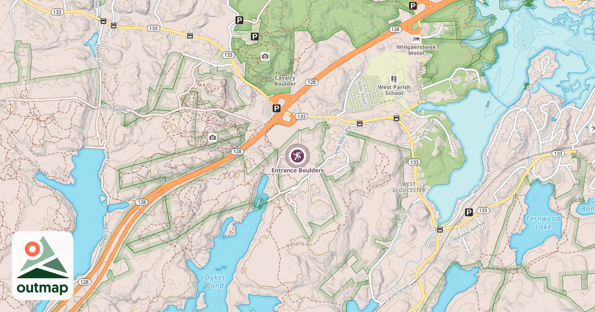 Map of Entrance Boulders