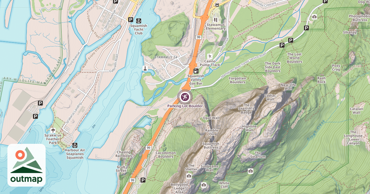 Map of Parking Lot Boulder