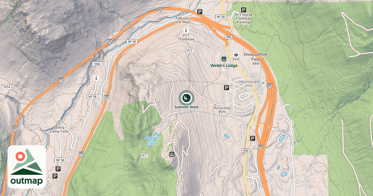 Map of Summit West