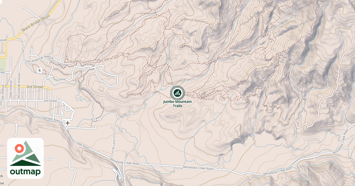 Map of Jumbo Mountain Trails