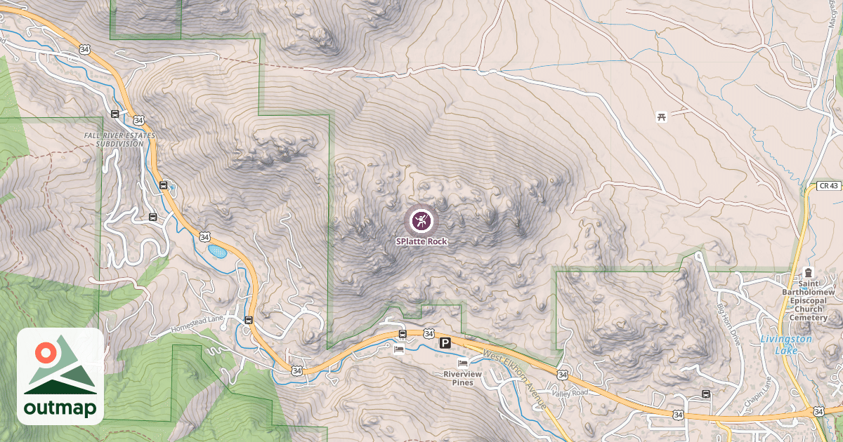 Map of SPlatte Rock
