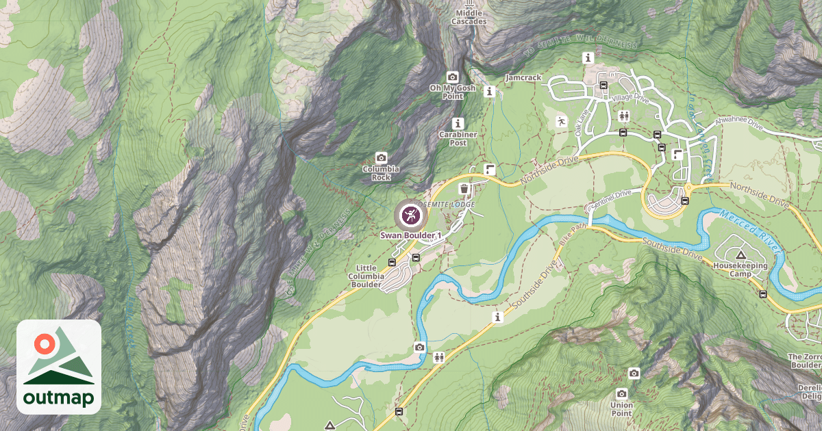 Map of Swan Boulder 1