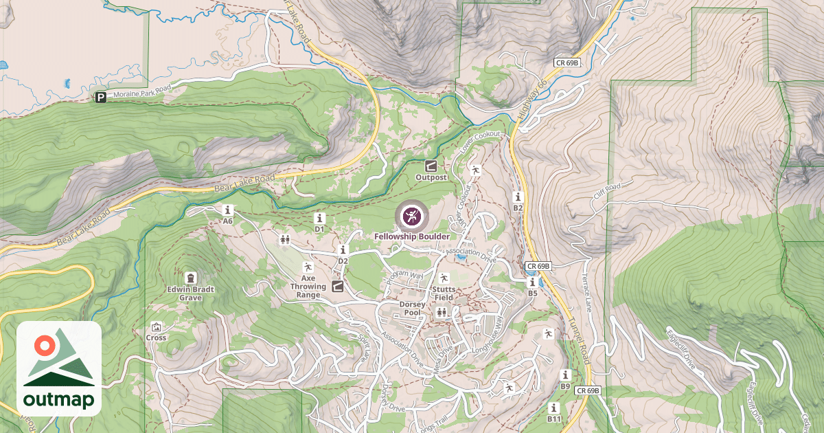 Map of Fellowship Boulder