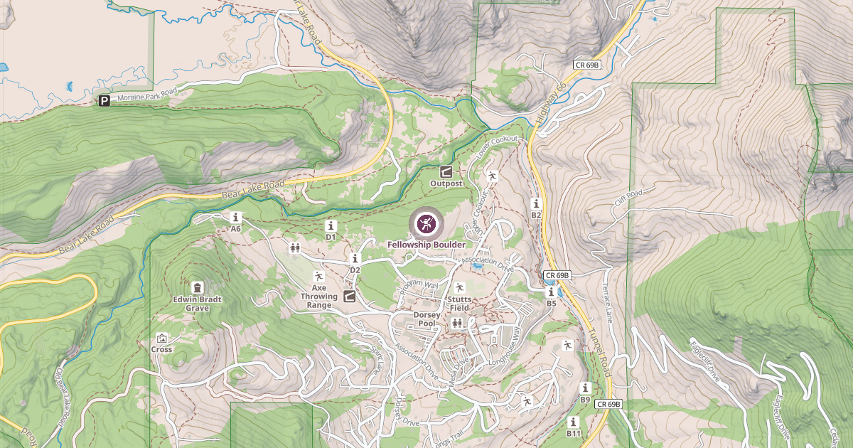 Map preview of Fellowship Boulder