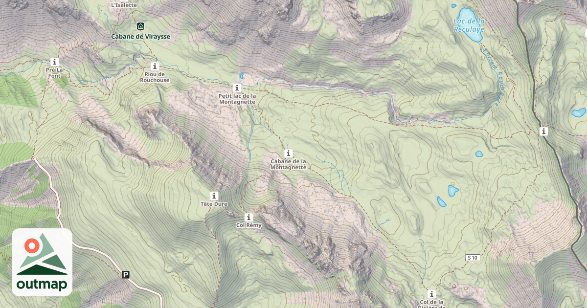 Map of Abri de la Montagnette