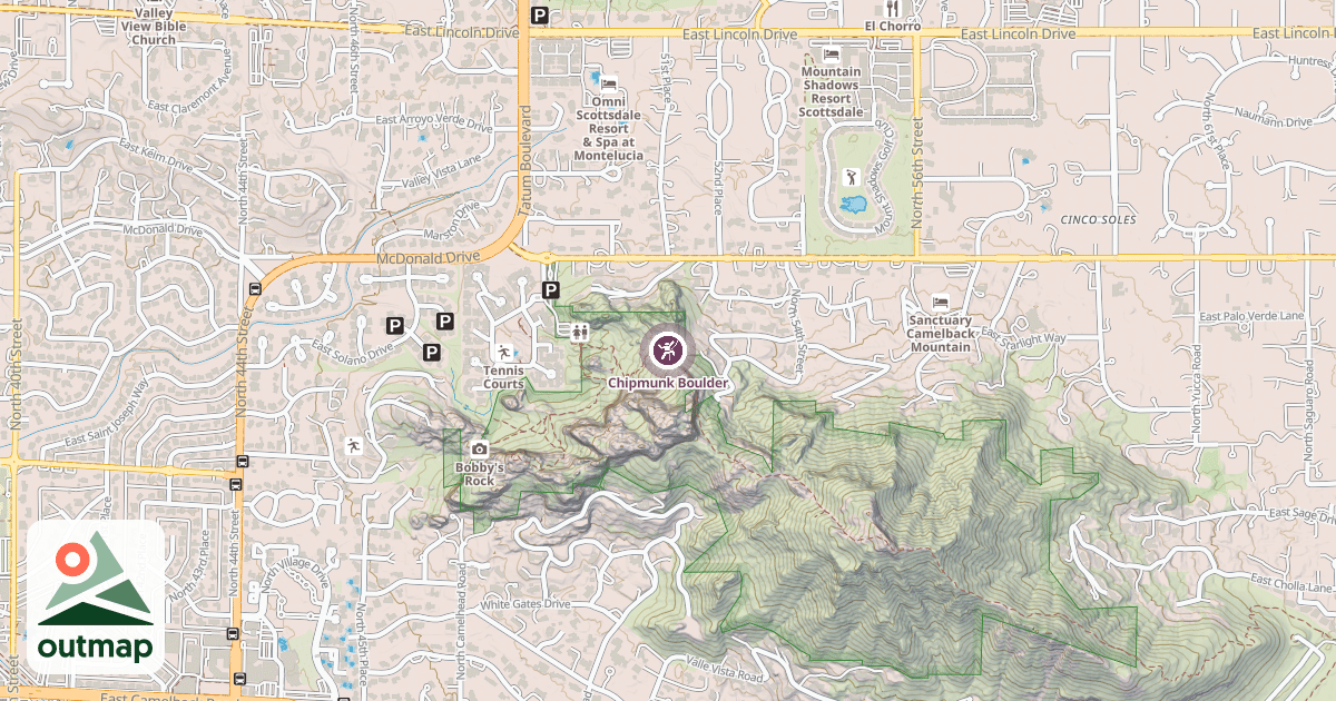 Map of Chipmunk Boulder