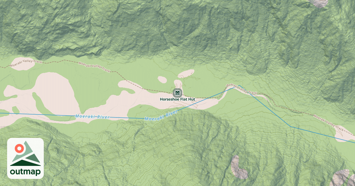 Map of Horseshoe Flat Hut