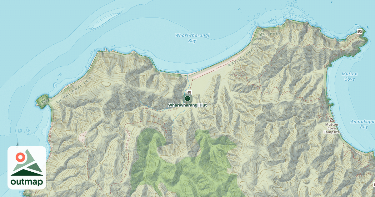 Map of Whariwharangi Hut