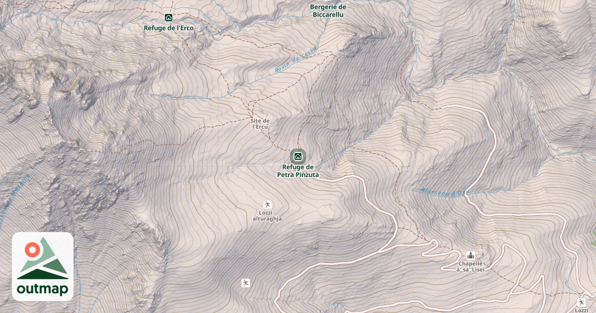 Map of Refuge de Petra Pinzuta