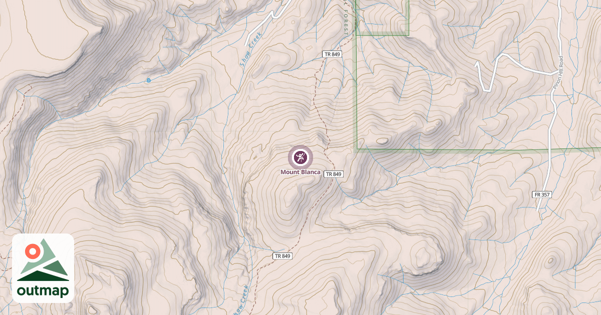 Map of Mount Blanca