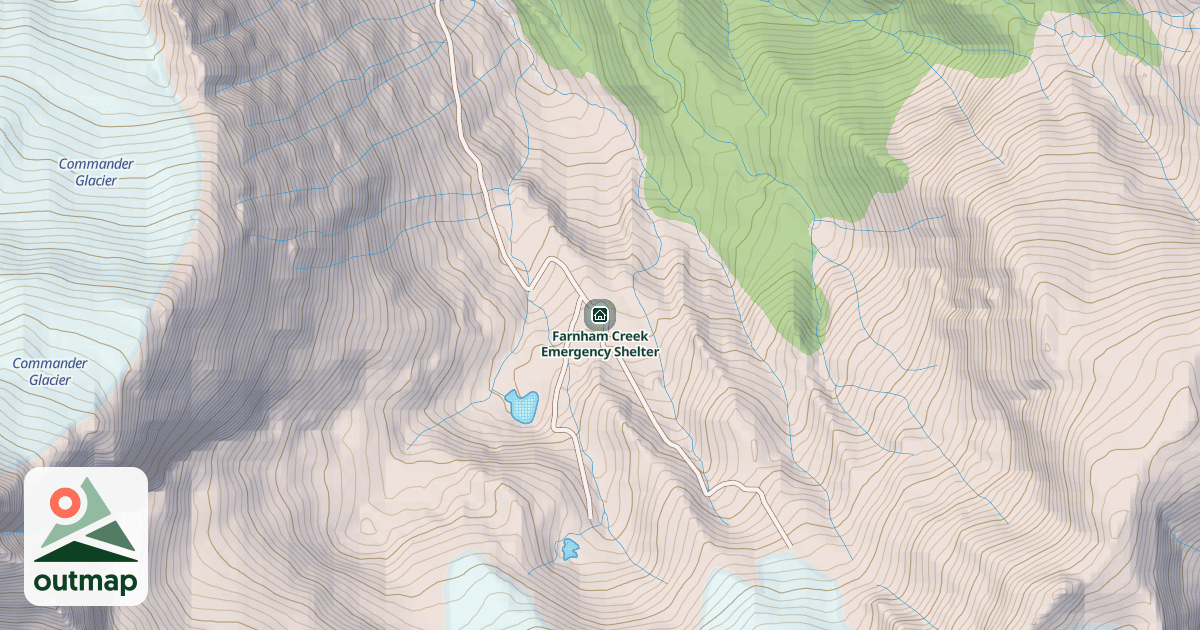 Map of Farnham Creek Emergency Shelter