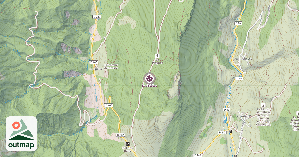 Map of Les 5 têtes