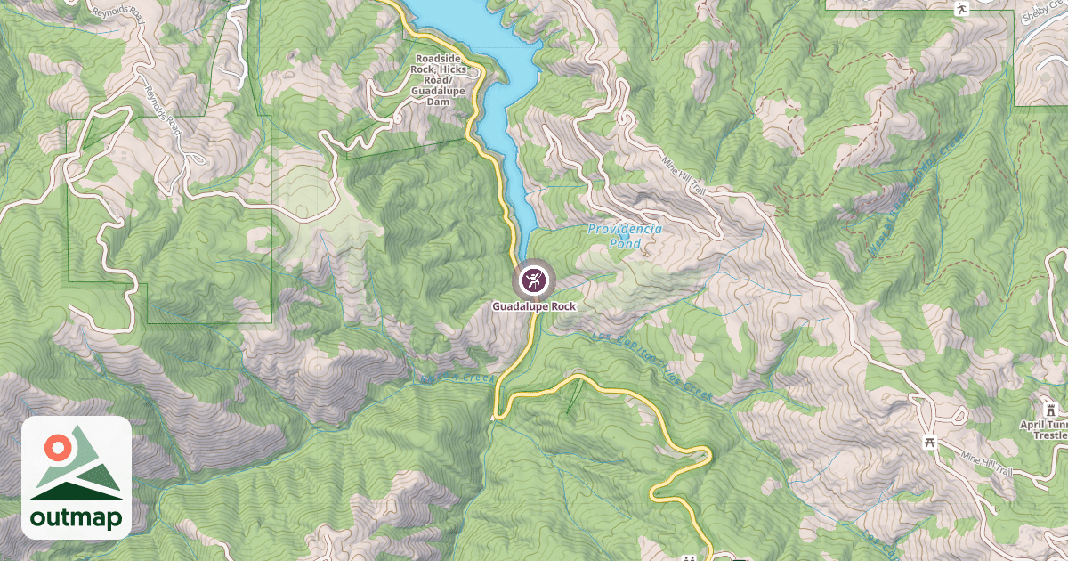 Map of Guadalupe Rock