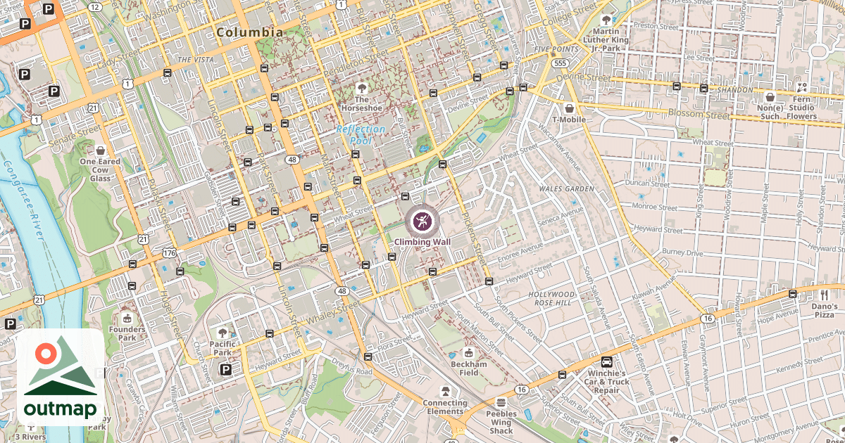Map of Climbing Wall