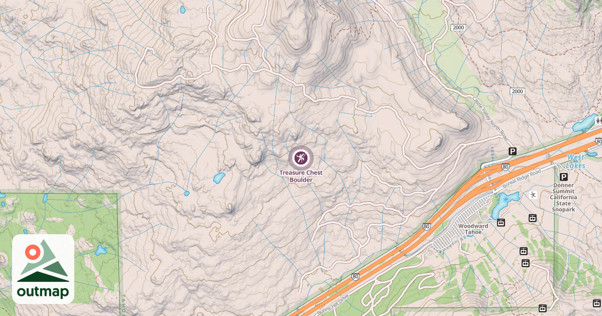 Map of Treasure Chest Boulder