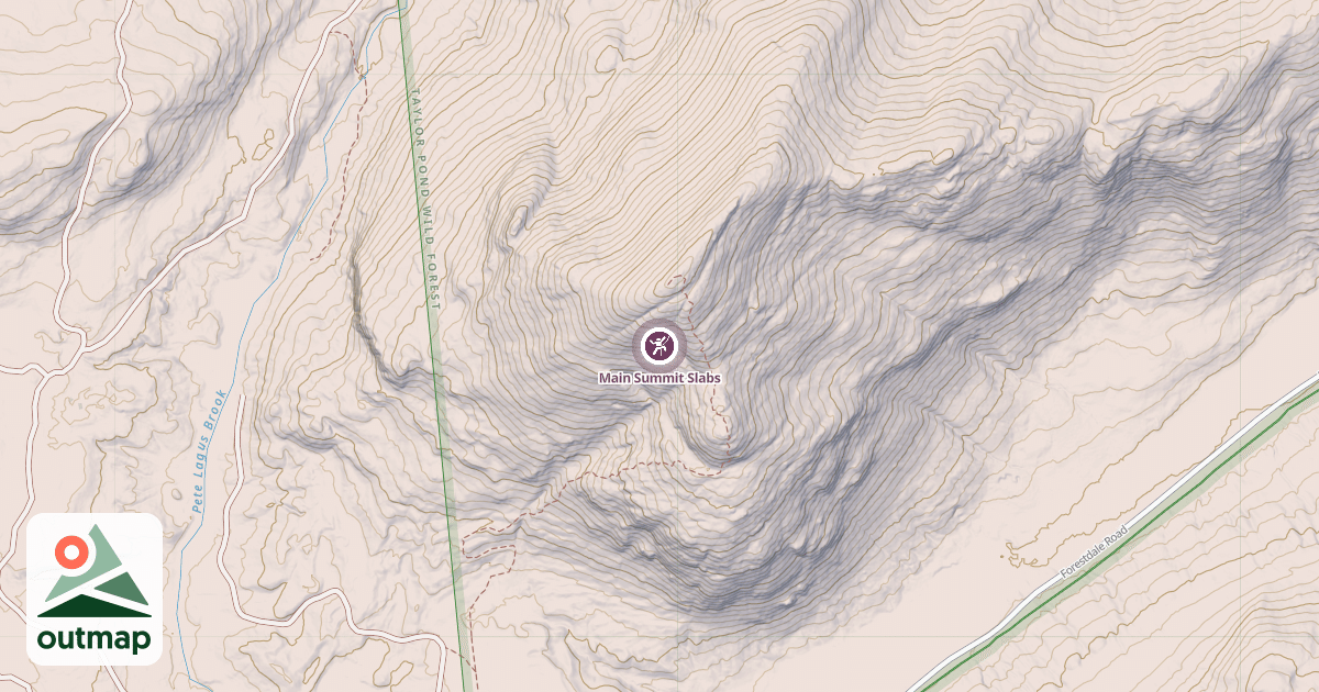 Map of Main Summit Slabs