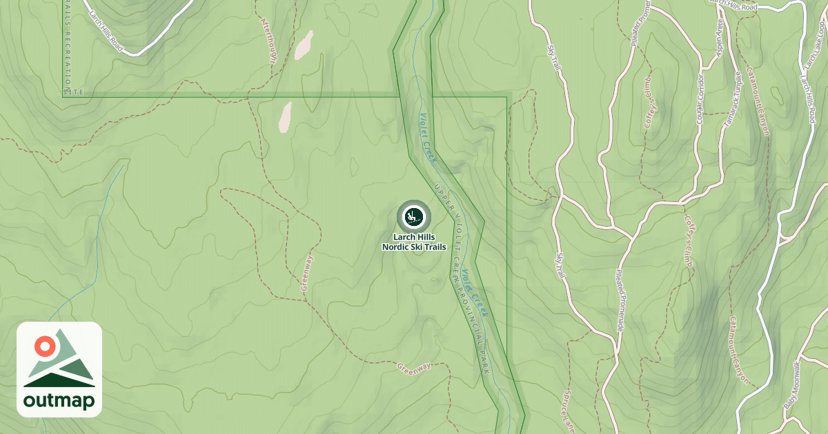 Map of Larch Hills Nordic Ski Trails