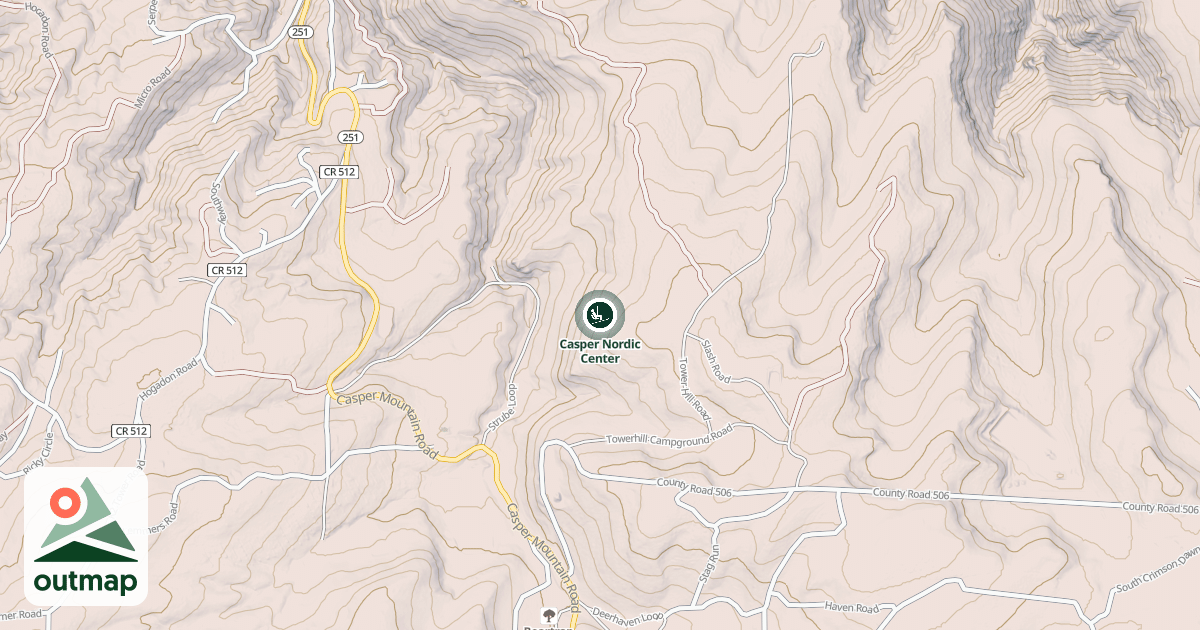 Map of Casper Nordic Center