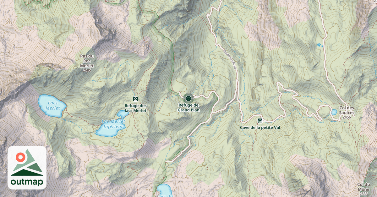 Map of Refuge de Grand Plan