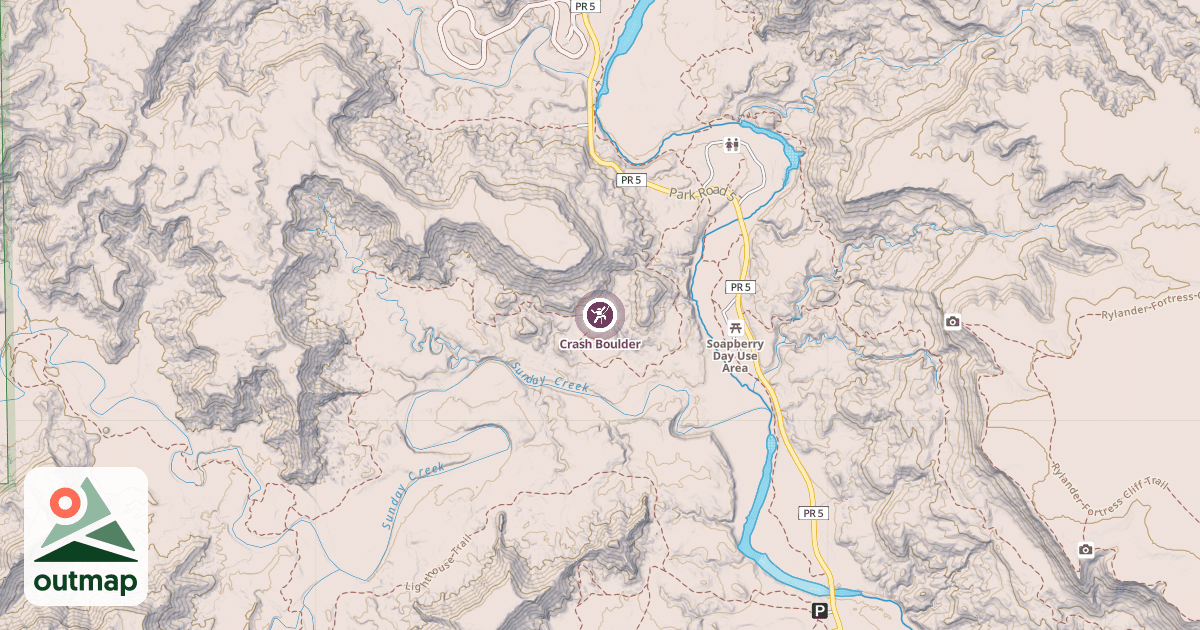 Map of Crash Boulder