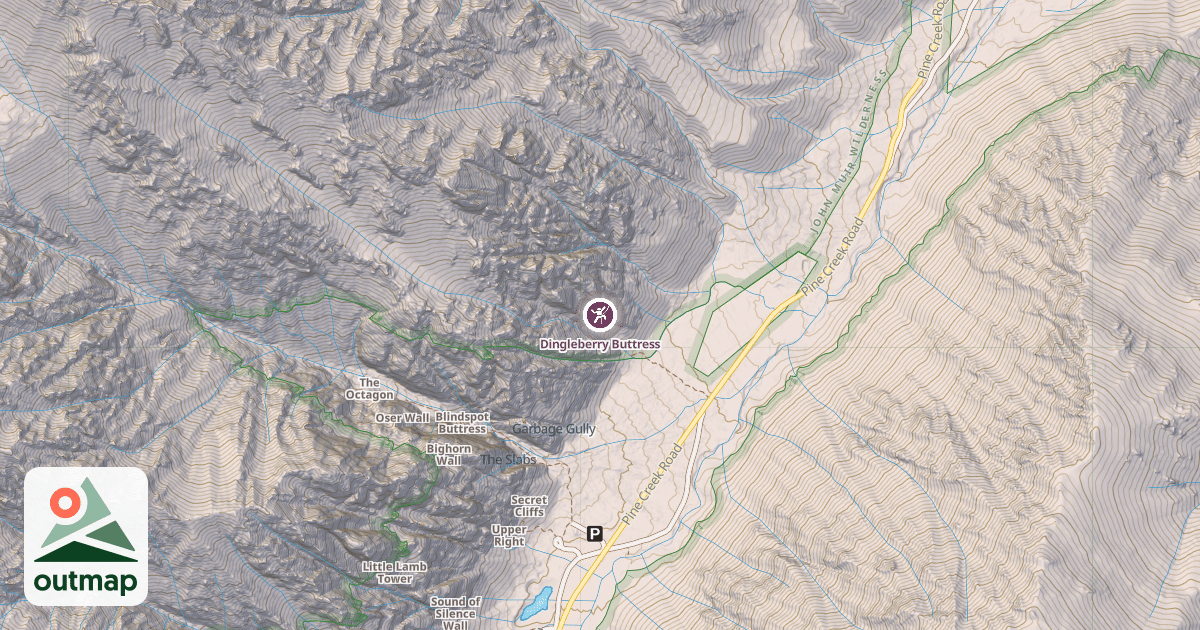 Map of Dingleberry Buttress