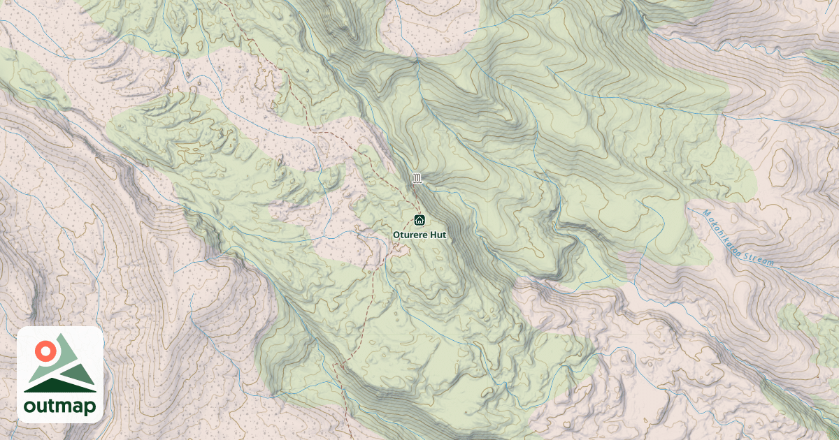 Map of Oturere Hut