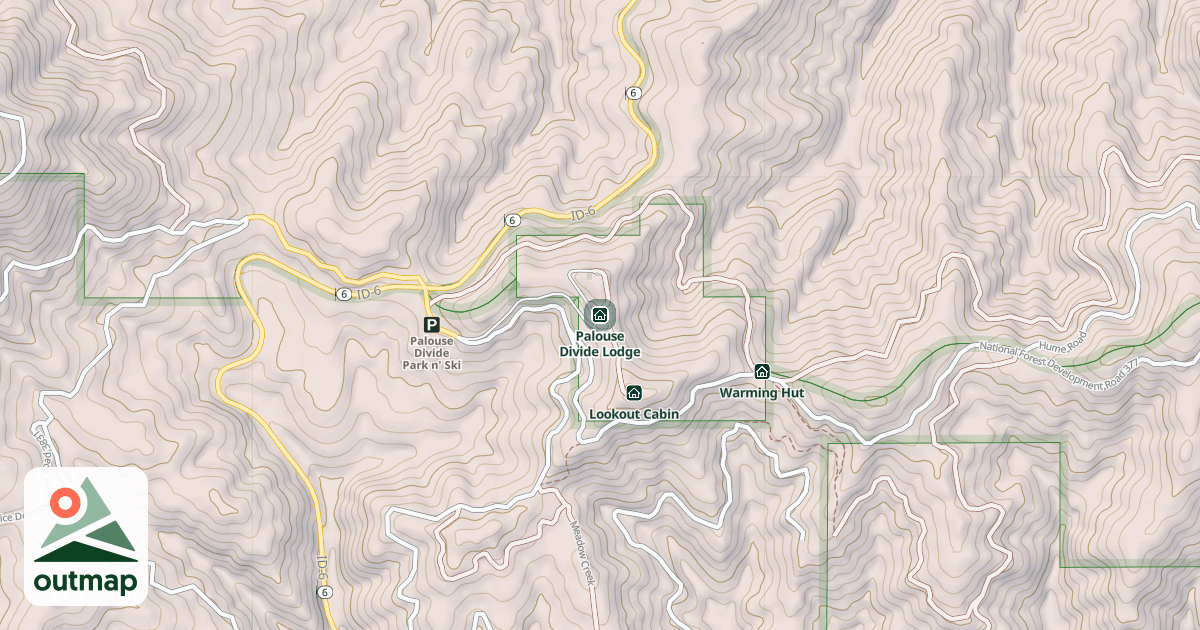 Map of Palouse Divide Lodge
