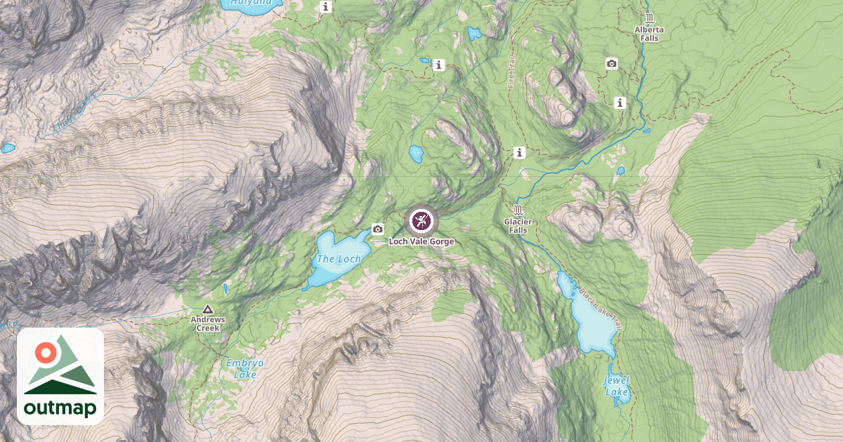 Map of Loch Vale Gorge