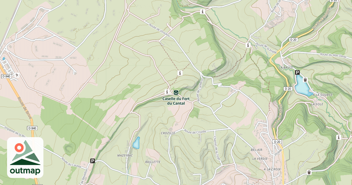 Map of Caselle du Fort du Cantal