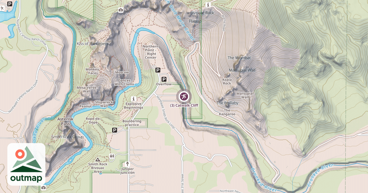 Map of (3) Catwalk Cliff