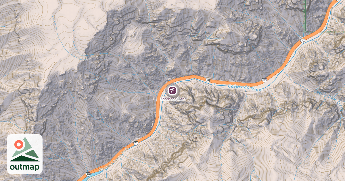 Map of Shoshone Slab