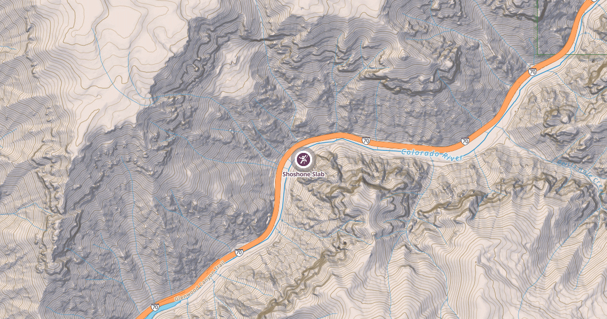 Map preview of Shoshone Slab