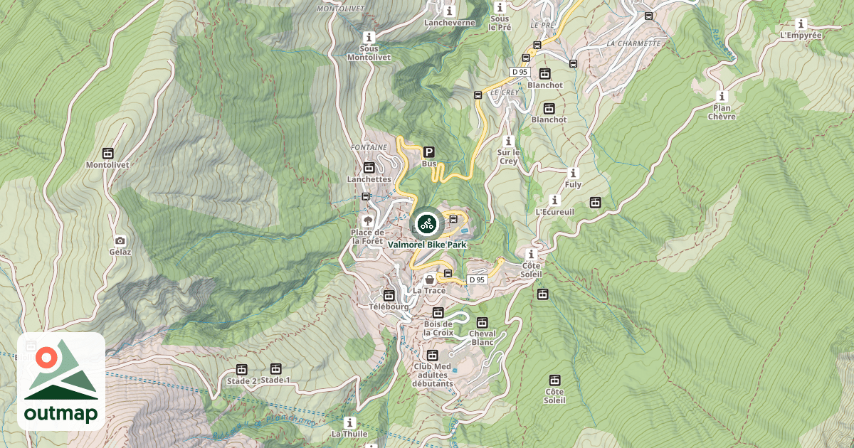 Map of Valmorel Bike Park