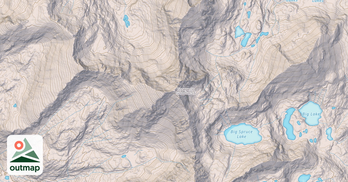 Map of Finnegan to Gold Dust