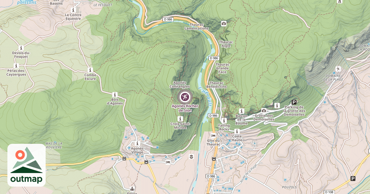 Map of Agonès Rocher de Sion