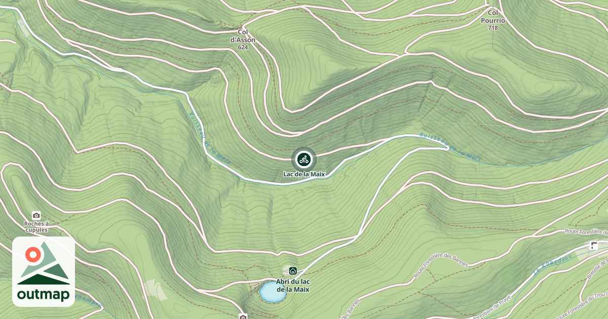 Map of Lac de la Maix
