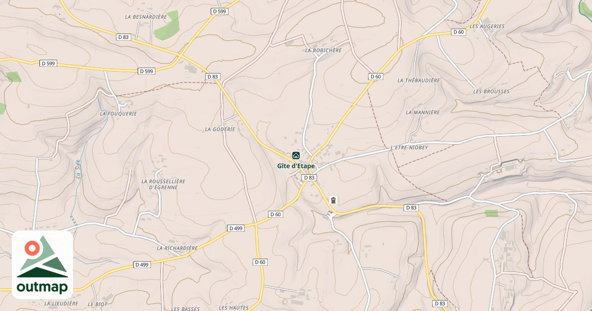 Map of Gîte d'Etape