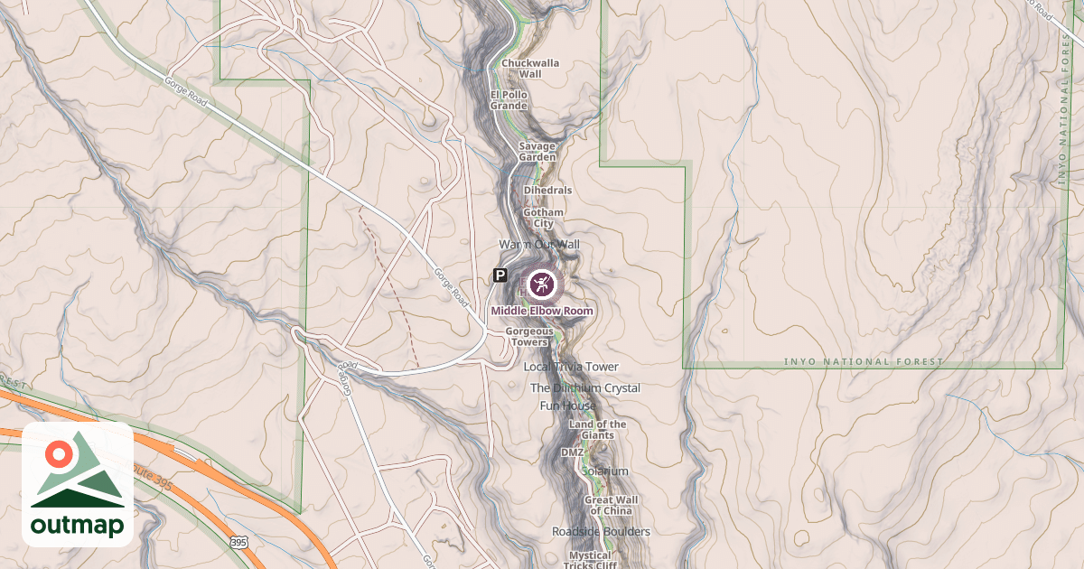 Map of Middle Elbow Room