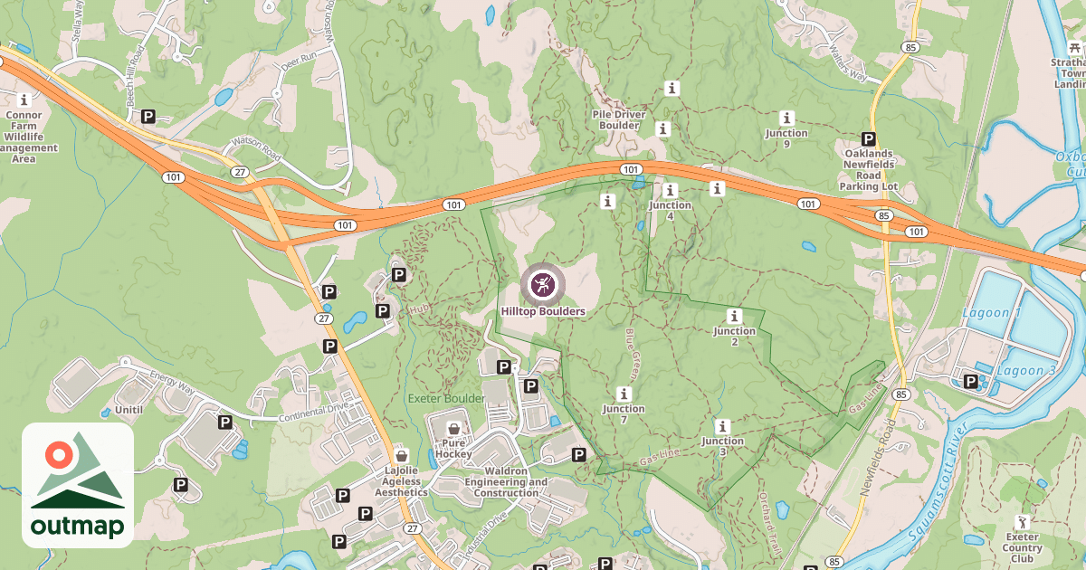 Map of Hilltop Boulders